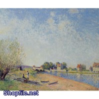 Tranh sơn dầu nước ngoài ánh nắng bình minh